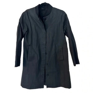 COS Women's Long Sleeve Black Round Neck Cotton/Polyester Jacket Size EU 36 GUC